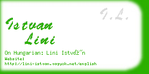 istvan lini business card